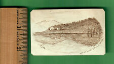 1885 VICTORIAN CALLING CARD - VIEW ON SPIDER LAKE - CANADA - 2.25
