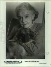 1983 Press Photo Actress Lillian Gish as Hillie with Hambone the dog - sap03106 picture