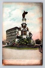 Detroit MI-Michigan, Soldiers Monument, Antique, Souvenir, Vintage Postcard picture