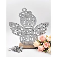 US 12pcs Silver Angel Wooden Religious Centerpiece Summer Fun Wedding Party picture