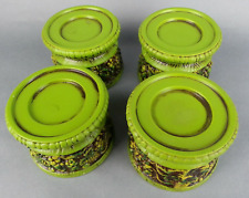 4 Vintage 1960s 1970s Green Good Art Inc Candleholders Candle Holders Japan picture