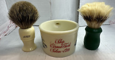 Vintage Old Spice Shaving Mug with 2 Sanitized Brushes (Firm and Soft) picture