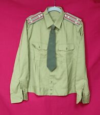 1980 New Russian Soviet Tanker Colonel Service Uniform Shirt + Tie Sz 54 L USSR picture