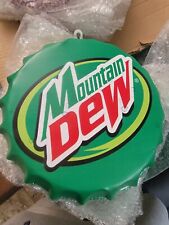 New Mountain Dew Bottle Cap Tin Metal Sign Man Cave Bar Decor sign picture