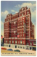 NYC William Sloane House Y.M.C.A. Linen Postcard ~ New York City picture