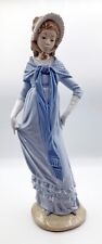 NAO by LLADRO Lady in Bonnet and Long Blue Dress -12” tall With Box picture