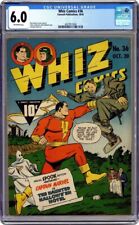 WHIZ COMICS #36 CGC 6.0 ORIG GOLDEN AGE CAPTAIN MARVEL* FAWCETT 1942 picture