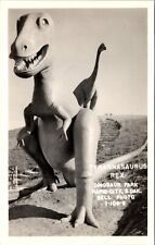 Real Photo Postcard Tyrannosaurus Rex Dinosaur Park in Rapid City, South Dakota picture