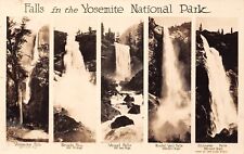 Falls in Yosemite National Park Multi-View Photo RPPC Postcard picture