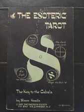 RARE Book The Esoteric Tarot Key To Cabala Simon Kasdin 1965 Emerson Society picture