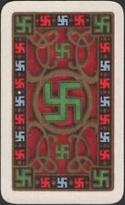 Playing Cards Single Patience Card c1910 Antique PEACETIME Good Luck SWASTIKA R picture