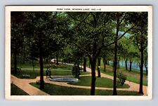 Winona Lake IN-Indiana, Park View, Antique Vintage Souvenir Postcard picture