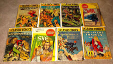 Classic Comics (Illustrated) LOT OF 8 SEE LIST in GOOD picture