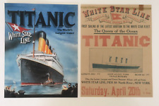 Titanic Posters White Star Line Vintage Style Print Small Poster Print - 2 Pack picture