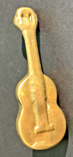 Vintage Solid Brass Stringed Instrument Paperweight 2.75
