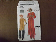 Very Easy Vogue Sewing Pattern 7053 Koko Beall Tunic Dress Pants Size 20-24 Unct picture