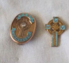 CWV Past Commander 10k Yellow Gold Pin + Cross Pin (Catholic War Veterans) picture