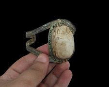 RARE ANCIENT EGYPTIAN ANTIQUE SCARAB Plaraonic Bracelet (Egypt History) picture