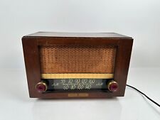 Vintage GE 1951 General Electric Model 410 Tabletop Tube Radio Wooden Case Works picture
