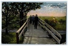 1916 Students Rustic Bridge Valparaiso University Valparaiso Indiana IN Postcard picture