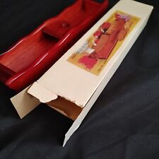 Vintage Wood Cracker Boat Holder Tray Server With Handle, Box picture