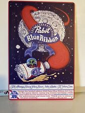 Pabst Blue Ribbon Sign PBR - Metal / Tin Sign - Alien - Alcohol Man Cave Poster picture