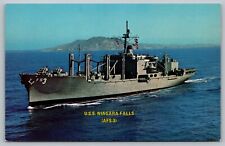 Postcard U.S.S. Niagara Falls AFS-3 Navy Combat Battle Ship Boat Destroyer picture