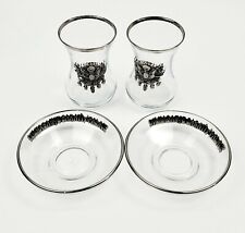 Set of 2 Dolmabahçe Sarayı Palace Istanbul Turkey Tea Cups Saucers Souvenirs picture