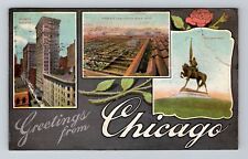 Chicago IL-Illinois, Scenic Greetings, Vintage Postcard picture