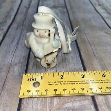 Lenox Ivory China Standabouts Snowman Cello Ornament Band Musician Pastel Blue picture