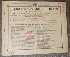 1957 AUTO AUTOMOBILE CLUB OF FRANCE AMERICAN ARMY SOLDIER TRAVEL CUSTOM PASSPORT picture