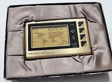 1980s Seiko Quartz World Time Alarm Digital Travel Clock QEK153G GMT NEW BATTERY picture