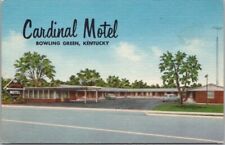 1950s Bowling Green, Kentucky Postcard CARDINAL MOTEL Highway 31 Roadside Linen picture