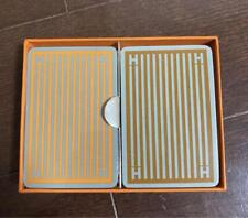 HERMES 2 Deck of Playing Cards Trump Game Authentic Stripe Design Collecter picture