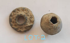 Lot 2 of two Ancient Roman lead spindles. picture