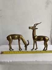Pair of Vintage Brass Antelope,  picture