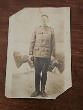 Antique Real Photo Postcard RPPC WWI Soldier In Dress Uniform Army Military  picture