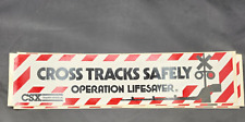 Vintage original CSX Transportation Rail Freight Railroad sticker crossing safet picture