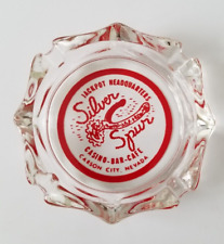 Vintage Silver Spur Casino Bar Cafe Carson City Nevada NV Glass Ashtray picture