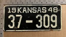 1948 Kansas license plate 37-309 YOM DMV Washington Ford Chevy Dodge 12016 picture