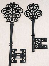 Set Of 2 Vintage Metal Skeleton Key Wall Hangings By Sexton Black Gothic Vintage picture