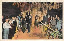 Mammoth Cave Kentucky 1920s Postcard Marriage Scene Wedding Bridal Altar picture