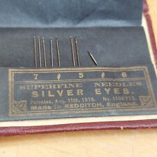 Vintage SuperFine Needle Holder Silver Eye Made In Redditoh, England picture