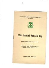 Whitcliffe Mount Grammar School Cleckheaton 57th Annual Speech Day 4/11/1965 picture