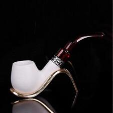 New Meerschaum Enchase Smoking Pipe Tobacco Cigarettes Cigar Pipes Gift Durable picture