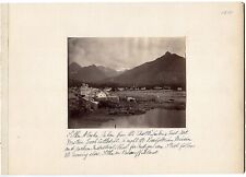Sitka AK Alaska Town View 1890 Albumen + Helena Montana Hospital Plaque Photo picture