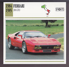 1984-1985 Ferrari 288 GTO Italy Sports Car Photo Spec Sheet Info ATLAS CARD picture