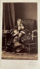 Photo CDV DISDERI Ca 1860 Maria NIKOLAEVNA by LEUCHTENBERG and her son picture