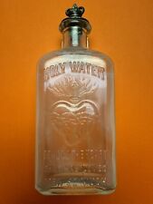 Vintage EMBOSSED HOLY WATER BOTTLE - Embossed Heart - Christianity picture