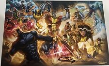 X-Men Full Team - COMIC SIZED ART PRINT - SIGNED BY SAJAD SHAH With COA picture